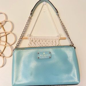 Kate Spade Hand Bag Purse Blue Green Aqua Turquoise